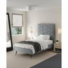 Manhattan Comfort Crosby Twin-Size Bed in Grey BD009-TW-GY